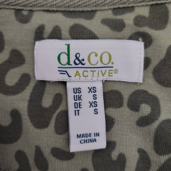 D&Co Active Green Leopard Print Lounge Set Size XS XXS Green Matching Set - Picture 8 of 10